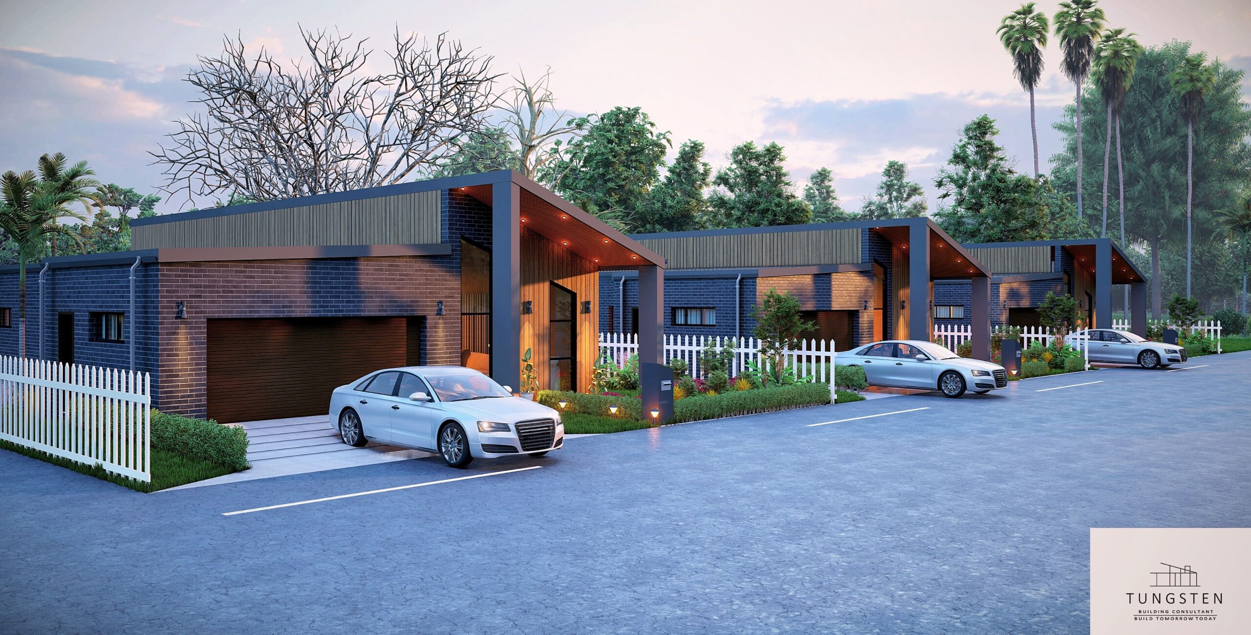 Modern architectural design of a commercial building by Tungsten Building Consultant